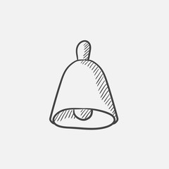 Poster - Wedding bell sketch icon.