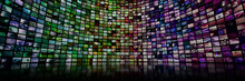 Colorful Giant Multimedia Video And Image Wall