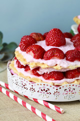 Wall Mural - Strawberry layer cake