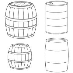 Poster - vector set of barrel