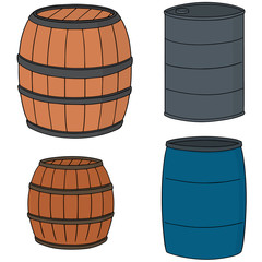 Wall Mural - vector set of barrel