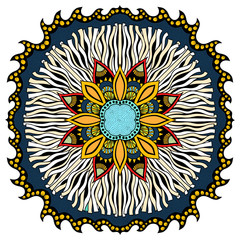 Wall Mural - Ornament color card with mandala.