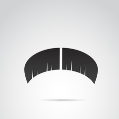 Wall Mural - mustache vector icon.
