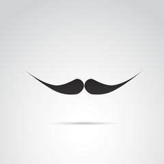 Wall Mural - mustache vector icon.