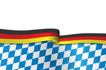 Wall Mural - Oktoberfest Hintergrund - Rauten und Deutschland-Flagge (unten)