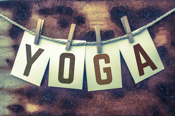 Poster - Yoga Concept Pinned Cards and Rust