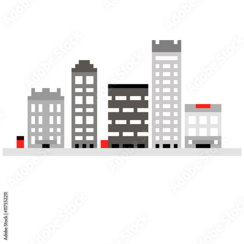 pix Cartoon City Background Black And White https stock adobe com images pixel set 8 bit cartoon illustration of grey colorful line art different city buildings with windows isolated on white background vector eps 10 117552211 start checkout 1 content id 117552211