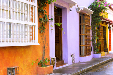 Fototapete - Colorful Cartagena Buildings