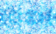 Abstract Blue White Gradient Glitter Bokeh Background
