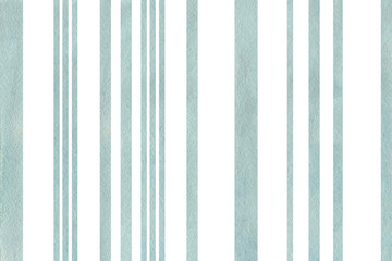 Wall Mural - Watercolor blue striped background.