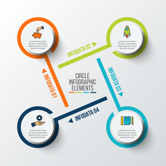 Aufkleber - Vector infographic design template.
