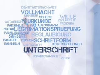 Poster - Unterschrift