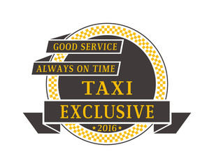 Wall Mural - Vintage and modern taxi logos taxi label, taxi badge and design elements. Taxi service business sign template, icon, taxi logo corporate identity design element and vector object