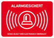 © fotohansel - ks127 Kombi-Schild - ALARMGESICHERT Dieses Objekt wird elektronisch überwacht - DIN A2 A3 A4 Plakat - g4611