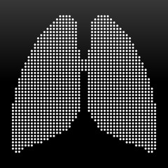 Abstract human lung from dots. Vector illustration. Eps 10