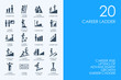 © palau83 - Set of BLUE HAMSTER Library career ladder icons