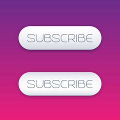 Poster - subscribe button for website, modern design, vector illustration