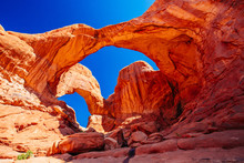 Double Arch In Arches National Park, Utah, USA