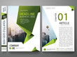Flyers design template vector.Business brochure report magazine poster layout template.Cover book portfolio presentation abstract green shape on A4 poster.City design on brochure background layout.
