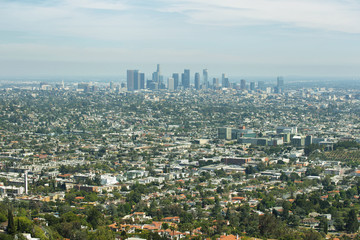 Fototapete - Downtown Los Angeles skyline