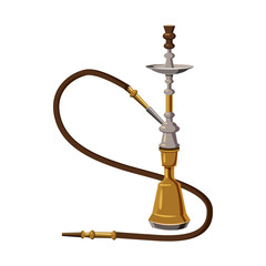 Wall Mural - Hookah icon in cartoon style on a white background