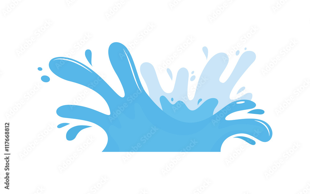 vector illustration water splash - obrazy, fototapety, plakaty 