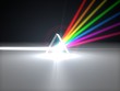 3d illustration prism and refraction light ray.