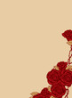 background with space for text and frame of roses