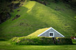Maison vert en tourbe d'Islande