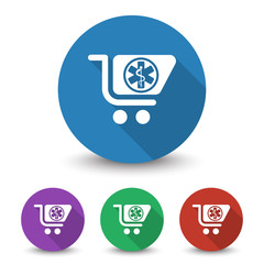 Wall Mural - white pharmacy store icon in different colors set