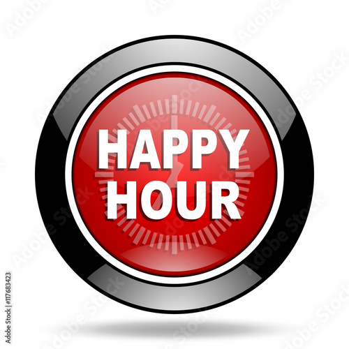 happy hour icon Stock Illustration Adobe Stock