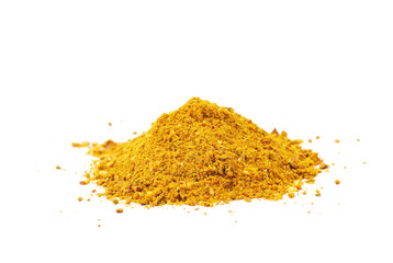 Canvas Print - Pile of powdered curry spice isolated