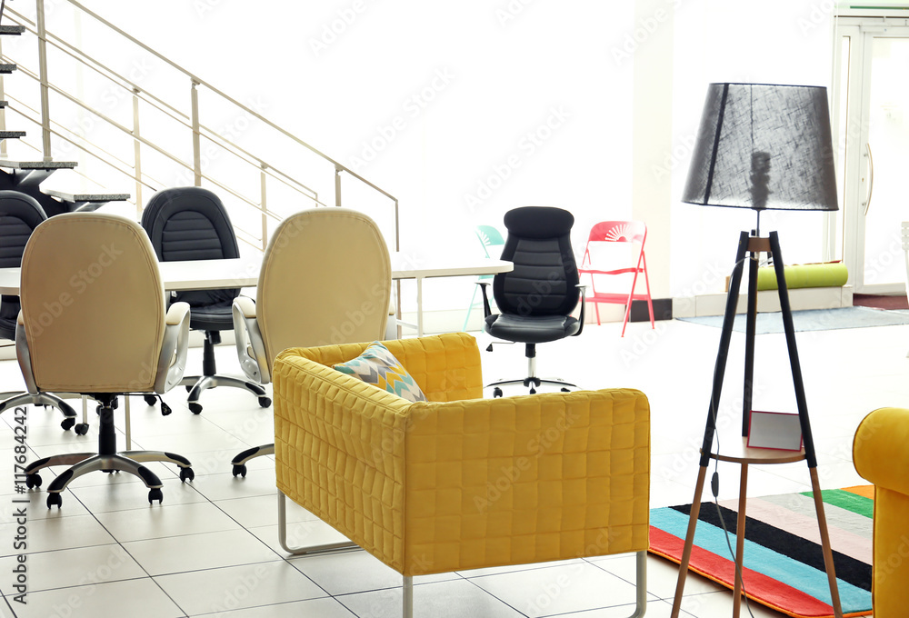 Interior of furniture store