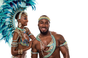 Wall Mural - Portrait of african dance couple.