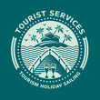 Logo emblem for tourism and recreation.