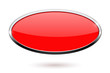 Oval red button with chrome frame