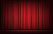 stage with red curtain background
