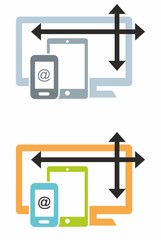 Responsive Web Design Screen Width Icon - two ways