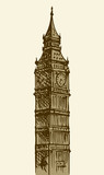 Fototapeta Big Ben - Big Ben. Vector drawing
