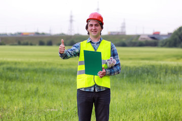 construction two man in the field