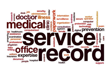 Poster - Service record word cloud concept