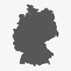 Wall Mural - Germany map in gray on a white background