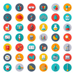 Wall Mural - physics, chemistry, biology, laboratory icons