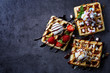 © baibaz - Three various belgian waffles