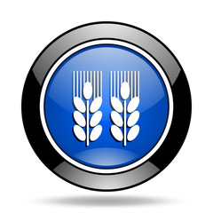 Aufkleber - agricultural blue glossy icon