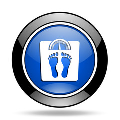 Aufkleber - weight blue glossy icon