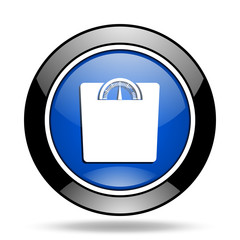 Aufkleber - weight blue glossy icon
