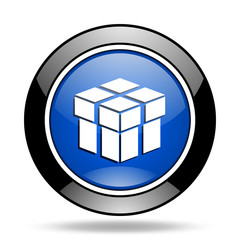 Poster - box blue glossy icon