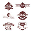 © eliavellanoza - Logotypes set and Carl Retro Vintage Insignias. Automobile Business Logo and label design element