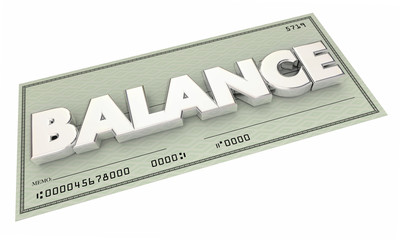 Balance Money Check Bank Account Budget 3d Illustration